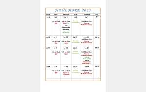 Le programme du mois